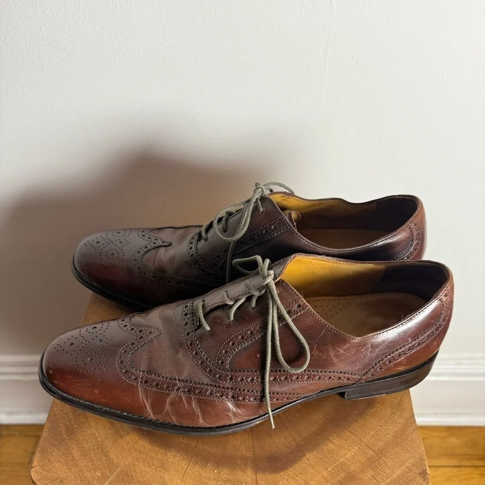 Cole Haan Nike Air Leather Wingtip Loafer Oxford Color Mahagony 12M Style C08354